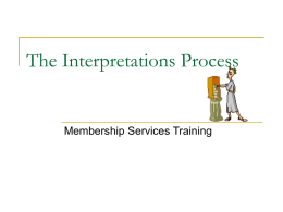 NCAA Division I Interpretations Process