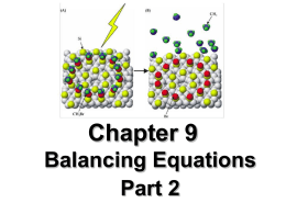 Chapter 9 Balancing Equations Part 2