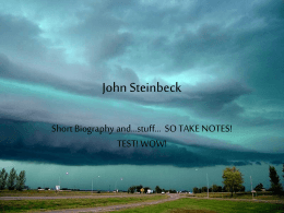 Author notes on John Steinbeck in powerpoint format.