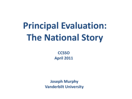 The National Story - CCSSO National and State Collaboration for