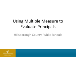Hillsborough County SD Principal Evaluation June 2012
