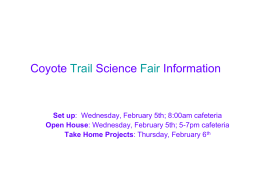 Coyote Trail Science Fair Information