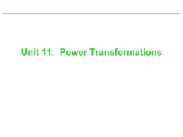 11. Power transformation