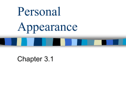 3 Personal Appearance