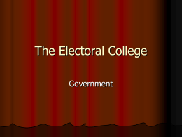 The Electoral College - Okemos Public Schools