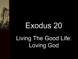 Exodus 20.1 – With Notes