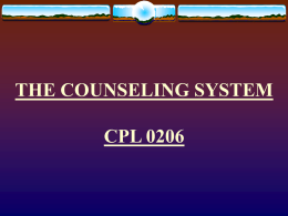 counseling system - Military Training