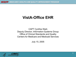 VistA Office EHR_071505 by Cynthia Wark