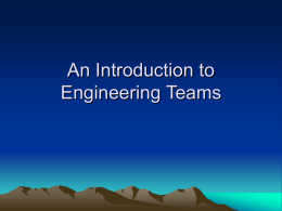 Introduction to Engineering Teams