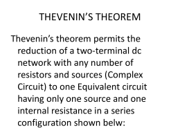 THEVENIN`S THEOREM