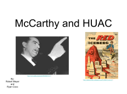 McCarthy and HUAC - APASalesman2011