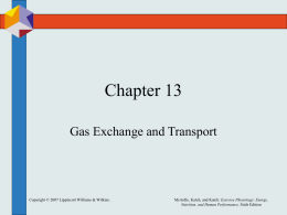 Chapter 13: Gas Exchange and Transport