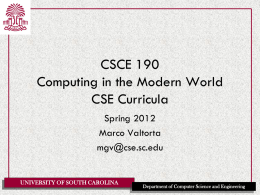 CSCE 330 Programming Language Structures - CSE