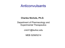 Anticonvulsants - School of Medicine