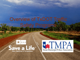 TxDOT Traffic Safety Programs - Texas Municipal Courts Education
