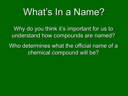 Naming Compounds Powerpoint presentation