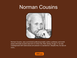 Norman Cousins Powerpoint