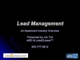 Lead Management - Multifamilypro