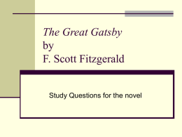 The Great Gatsby by F. Scott Fitzgerald - Mr. Jackson`s Web-site