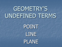 GEOMETRY`S UNDEFINED TERMS
