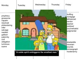 Let the Simpsons Teach Vocabulary