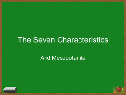 The Seven Characteristics - Hazelwood School District