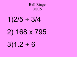 Week 5 Bell Ringers and Quizzes - Mrs-Lee-7th-Grade-Math