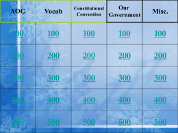 100 AOC Vocab Constitutional Convention Our Government Misc.