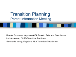 Transition Planning Parent Information Meeting