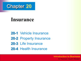 Chapter 20 Insurance