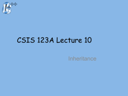 Lecture 10 - MSJC Programming
