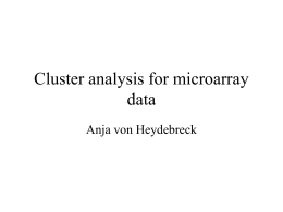 Cluster analysis for microaray data