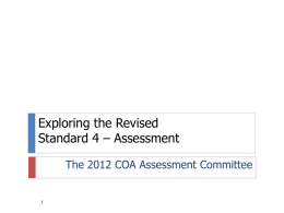 Assessment in EPAS - Council on Social Work Education