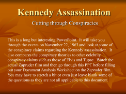 The Zapruder Film: PowerPoint for Background Knowledge
