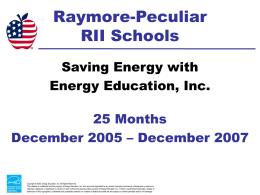 Energy Management Program Review 2007 - Raymore
