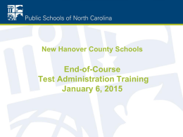 EOC Power Point - New Hanover County Schools