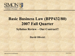 David Oliveiri - Simon Business School