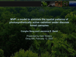 C. Song and L. E. Band. MVP: a model to simulate the