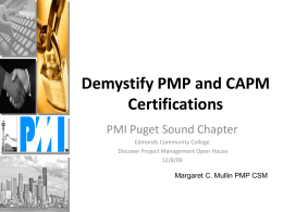 Demystify PMP and CAPM Certifications