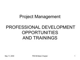 Prof Dev Opportunities 5_11_09