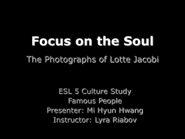 Mi Hyun Hwang, Focus on the Soul