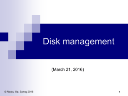 Disk management