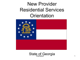 +New Provider Residential Services Orientation