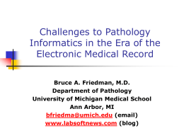 View Slide Presentation - Association for Pathology Informatics
