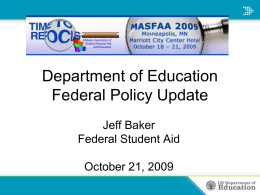 Department of Education Federal Update Policy