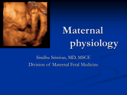Maternal physiology