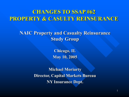 Changes to SSAP #62 Property and Casualty Reinsurance