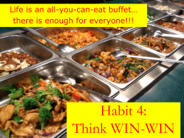 Habit 4: Think WIN-WIN