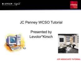 jcp associate tutorial - LKNT* Levolor Kirsch National Training