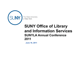 SUNYConnect. What`s Next? Who Gets to Decide?